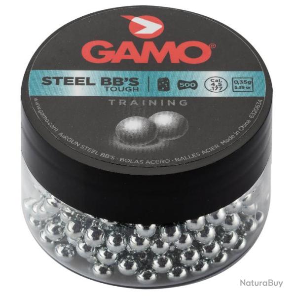 1 BoiteBilles rondes Gamo Steel BB's cal. 4.5 mm 500 billes