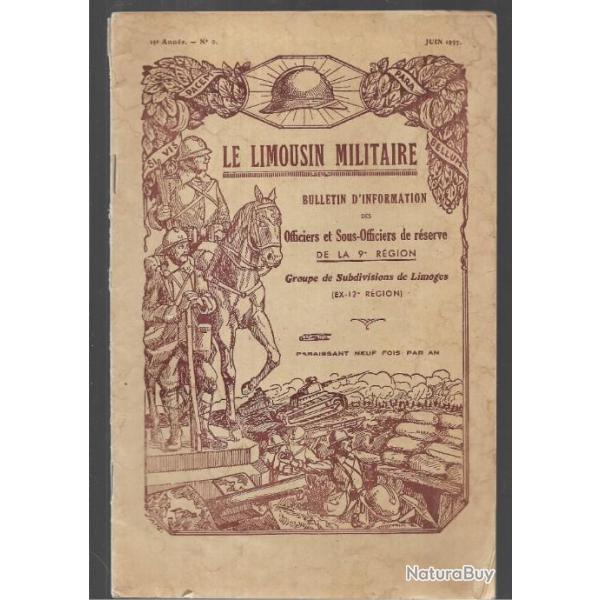 le limousin militaire bulletin d'information des officiers et sous-officiers 9e r�gion juin 1937