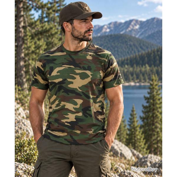 T-shirts Camo Woodland GT