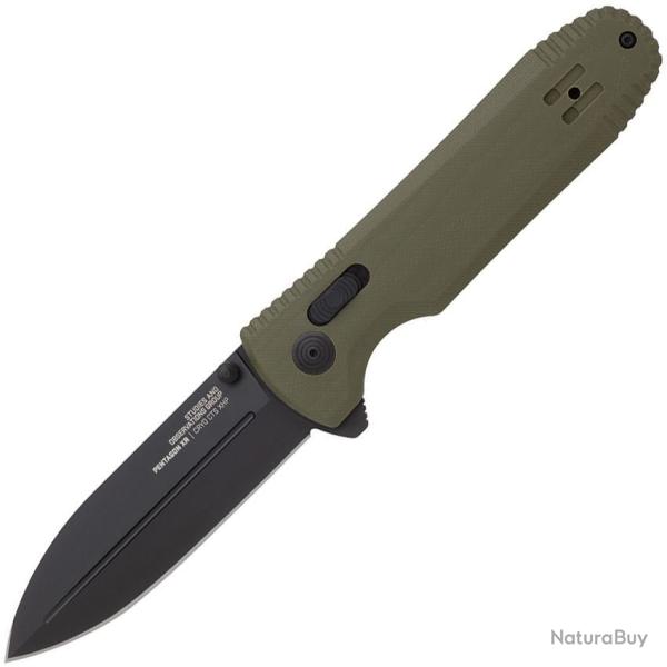 Couteau SOG Pentagon XR Lame Acier CTS-XHP Spear Point Manche G10 Vert XR Lock Taiwan SOG12610257