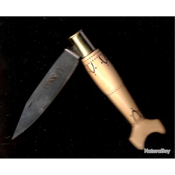 NONTRON QUEUE DE CARPE Buis pyrograv�  � vos Initiales Couteau d'Artisanat