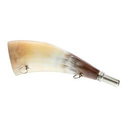 Corne de chasse 20 cm en corne naturelle Elless