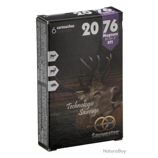Cartouches Sauvestre gros gibier Magnum - Cal. 20-76 