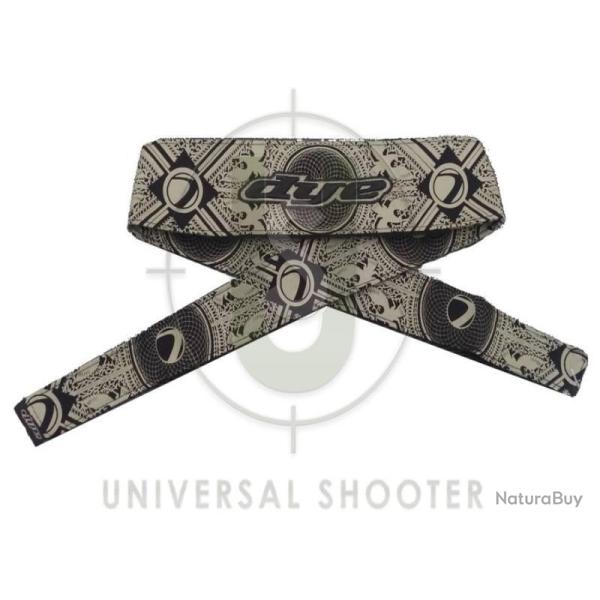 Bandeau Head Tie Ornate noir/tan DYE