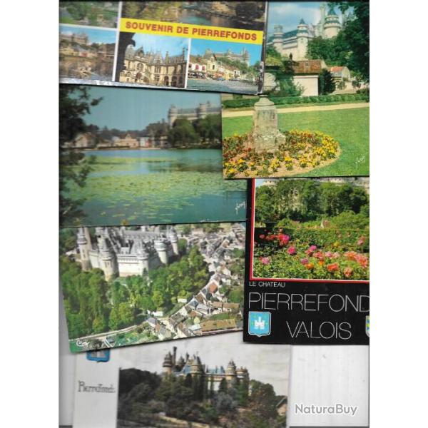 chateau de pierrefonds lot de 64 cartes postales , int�rieur ext�rieur du chateau m�di�val oise