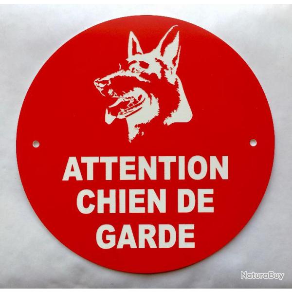 panneau ATTENTION CHIEN DE GARDE  � 150 mm signal�tique