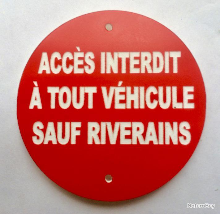 Signaletique.Biz France – Panneau d'interdiction propriété privée – PVC résistant à l'eau – Diamètre 240 mm