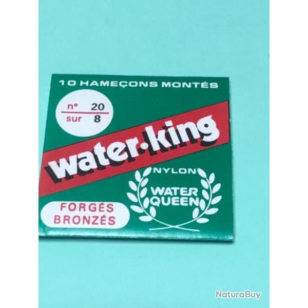 1 pochette hameon mont . Water king 20/8 complte  pche ancien collection