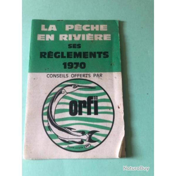1 r�glementation p�che rivi�re 1970 .  p�che ancien collection