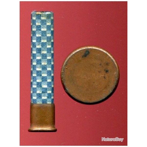 9 mm Flobert - Cartoucherie St�phanoise - �tui � damiers bleus et blancs - poudre noire