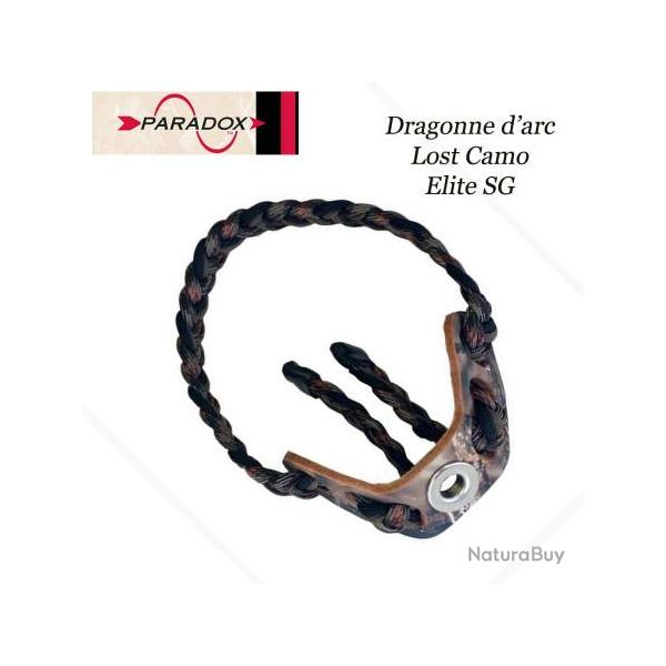 PARADOX Dragonne d'arc tress�e avec finition cuir Lost Camo Elite SG