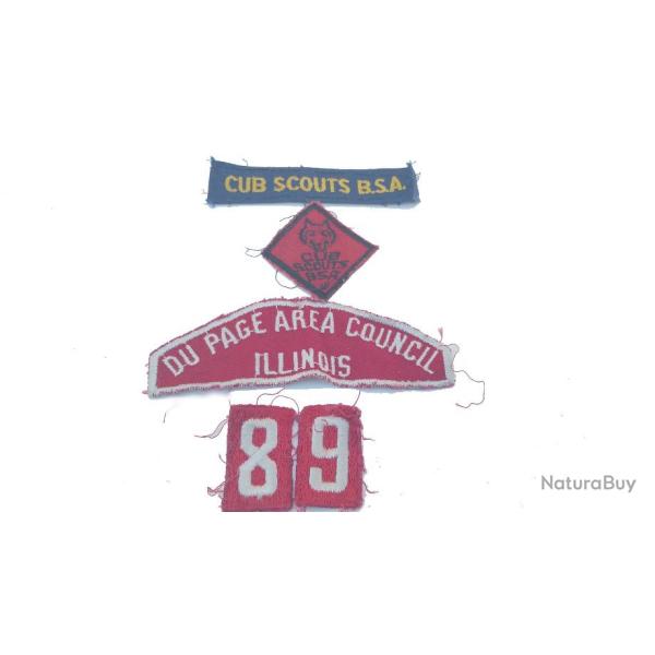 Lot insignes  tissus Scouts Amricain