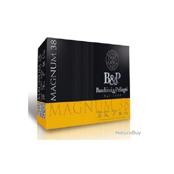 Cartouche B P Magnum 38 Cal. 20 76 38 g Plomb
