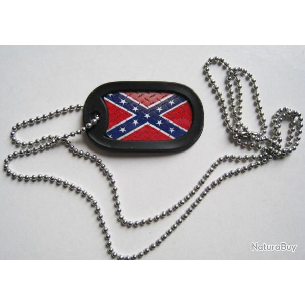PENDENTIF DOG TAG USA CONFEDERE Ref.04