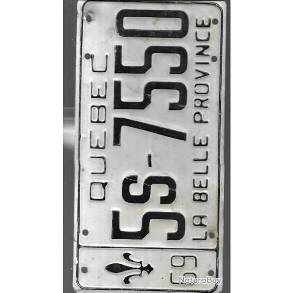 plaque automobile vintage canada qu�bec la belle province 69 ann�e �rotique !