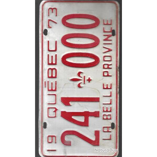 plaque automobile vintage canada qu�bec la belle province 73 , id�al d�co usa
