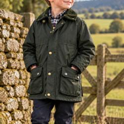 Veste enfant matelass&eacute;e  huil&eacute; Vert
