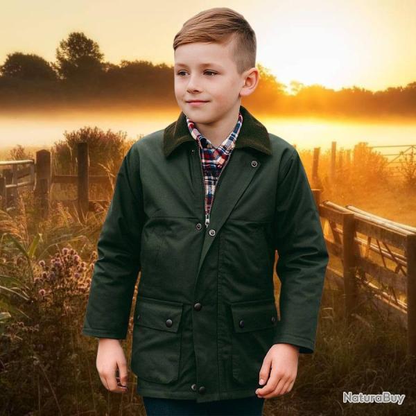 Veste enfant matelass�e  huil� Vert