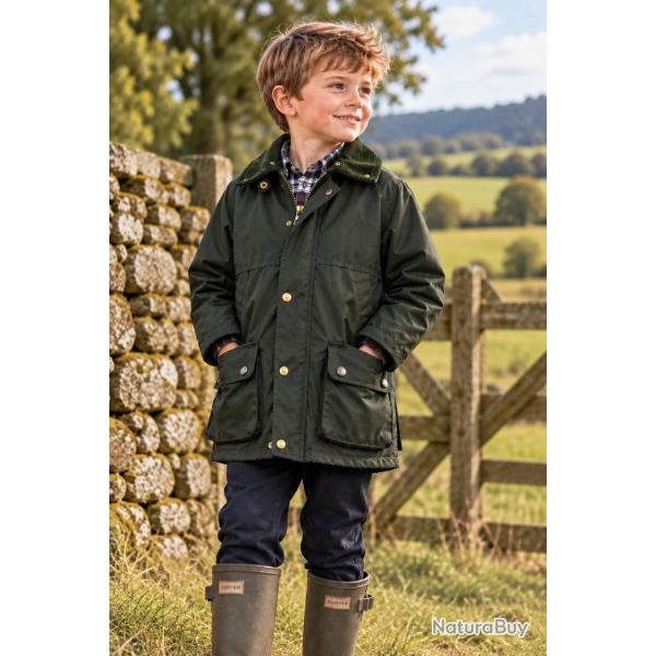 Veste enfant matelass�e  huil� Vert