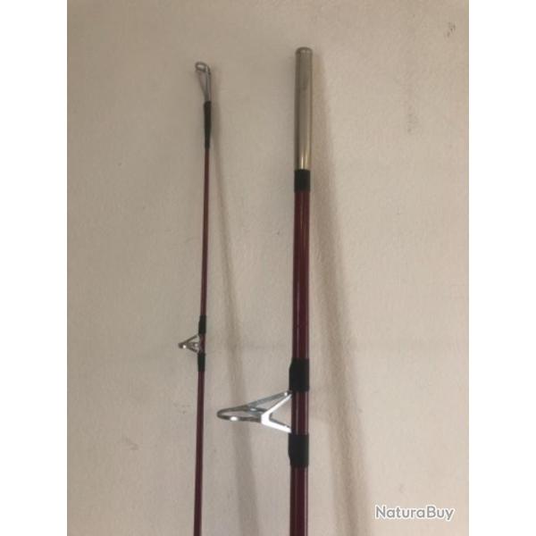 1 canne  2.40 m , pezon et Michel  , 2 brins ,peche ancien collection occasion, pche mer ou rivire