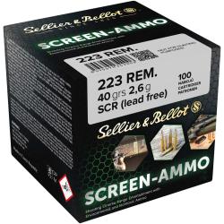 Cartouches cin&eacute; tir Screen-Ammo .223 Rem. SCR Zink 40grs.