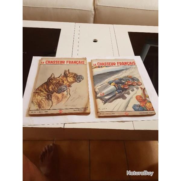 livre chasse ancien  collector  le  chasseur francais  annee  1958