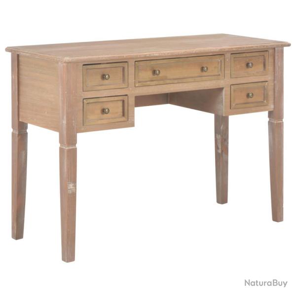Bureau table meuble travail informatique marron 109,5 cm bois 0502120