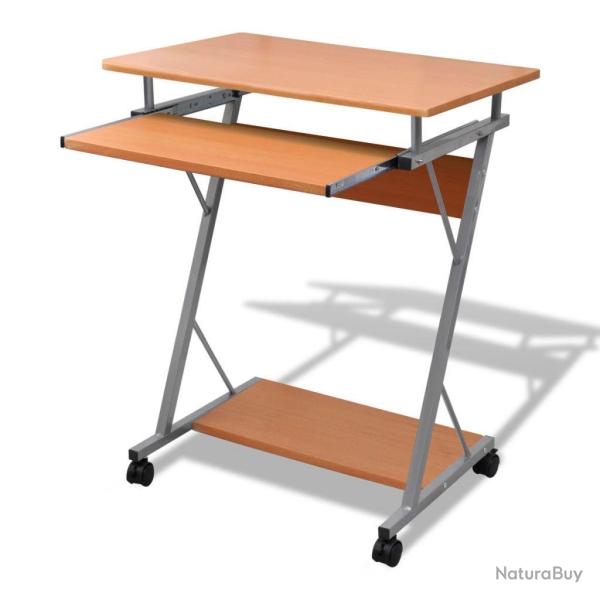 Bureau table meuble travail informatique brune pour ordinateur 0502122
