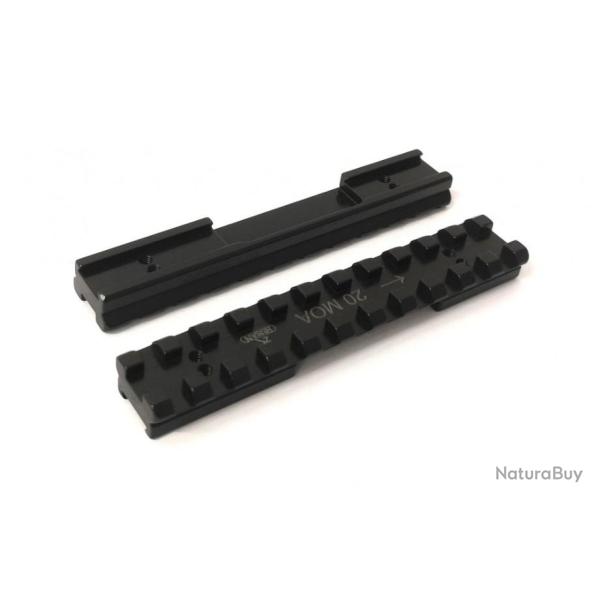 Rail acier Rusan - Pent� � 20Moa pour CZ 452/453/455/457/511/512/513 - Picatinny