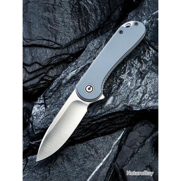 Couteau CIVIVI C907B Elementum Gray Lame Acier D2 Manche G-10 Linerlock Clip CIVC907B