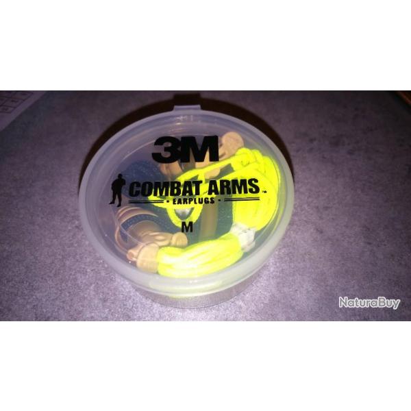 LOT TIR 4 PAIRES BOUCHONS TIR ANTI-BRUITS 3M COMBAT ARMS 4.1 + 2 coffrets lunettes balistiques ESS