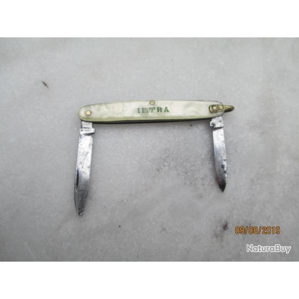 couteau de poche plaquette nacre  PUB IMTRA made in france