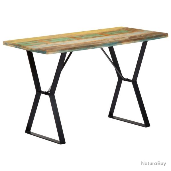 Table de salon salle � manger design 120 cm bois de r�cup�ration massif 0902138