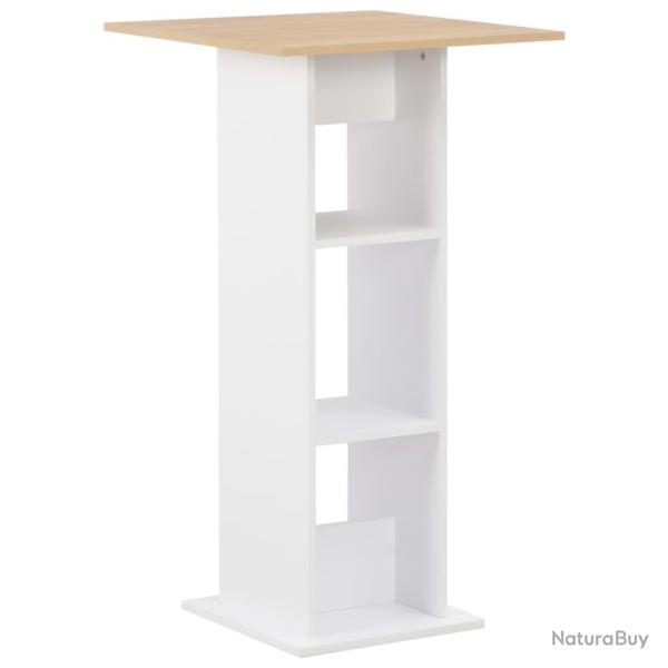 Table haute mange debout bar bistrot blanc 110 cm 0902059
