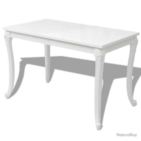 Table de salon salle � manger design 116 cm blanc haute brillance 0902127