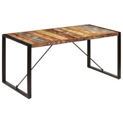 Table de salon salle &agrave; manger design 160x80x75cm bois de r&eacute;cup&eacute;ration massif 0902161