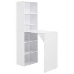 Table haute mange debout bar bistrot avec armoire blanc 200 cm 0902042