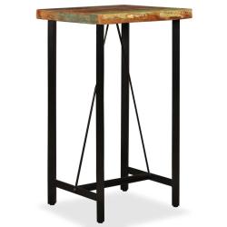 Table haute mange debout bar bistrot bois de r&eacute;cup&eacute;ration massif 107 cm 0902073