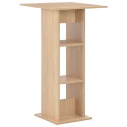 Table haute mange debout bar bistrot 110 cm ch&ecirc;ne beige 0902100