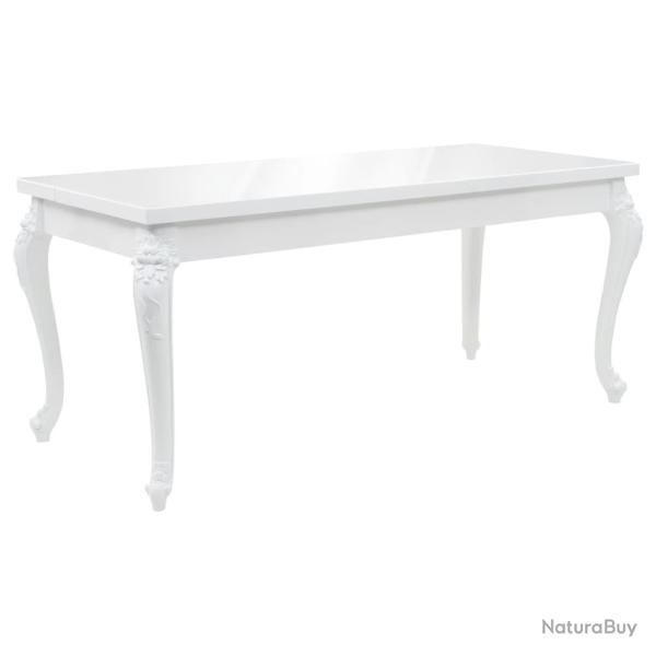 Table de salon salle � manger design 179x89x81 cm blanc brillant 0902163
