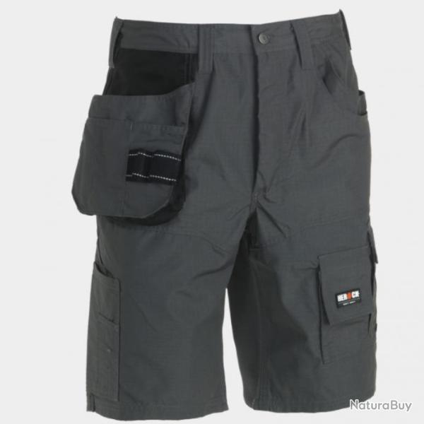 Bermuda multi-poches ripstop HEROCK Batua 40 Anthracite/Noir