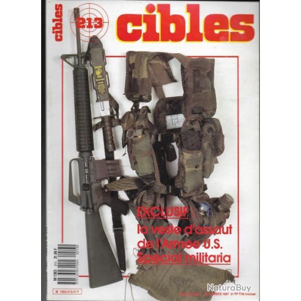 cibles 213 la veste d'assaut de l'arme us tlvb, casque fritz, cz 85, sporting rifle n 1 rolling,