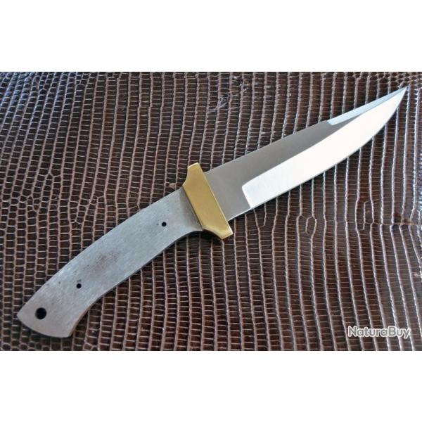Lot de 2 Lames  Customiser Bowie Lame Acier Inox Garde Laiton BL075