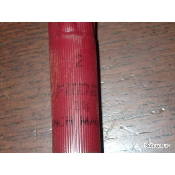 Douille Fdral en plastique Bordeaux crit noir "2 2 1 5/8" - calibre 12 - chambr en 76mm