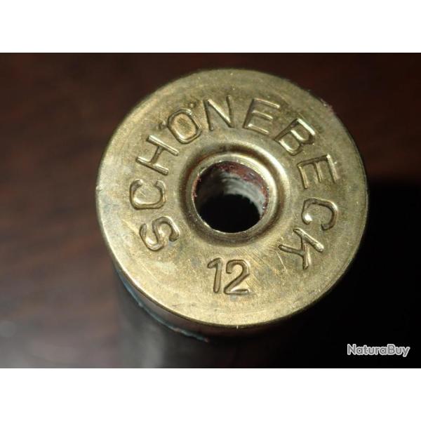 Douille Schonebeck en carton pais noir N6 spcial - calibre 12 - chambre de 70 mm