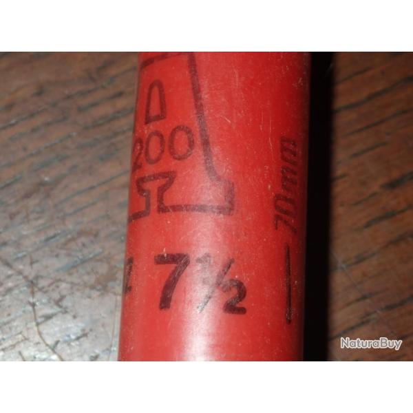 Douille Winchester en plastique rouge - calibre 12 - Trap 200 7,5 - chambre de 70 mm