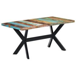 Table de salon salle &agrave; manger design 160x80x75cm bois de r&eacute;cup&eacute;ration massif 0902160
