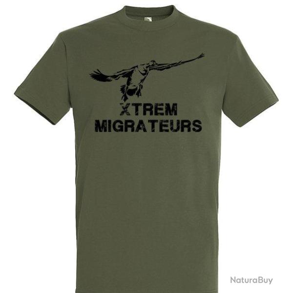 Tee-shirt kaki oie  la pose XTREM MIGRATEURS-XL