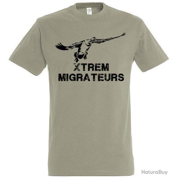 Tee-shirt gris oie � la pose XTREM MIGRATEURS-XL