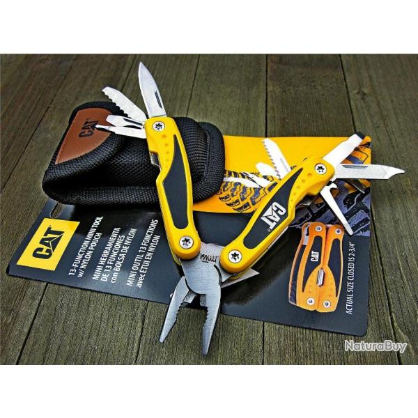 Pince Caterpillar Multi-Function Tool 13-in-1 Manche Aluminium Etui Nylon CAT980048